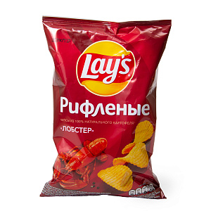 Чипсы Lays, лобстер, рифленые